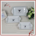 ceramic oven grill tray set of 3 with decoration